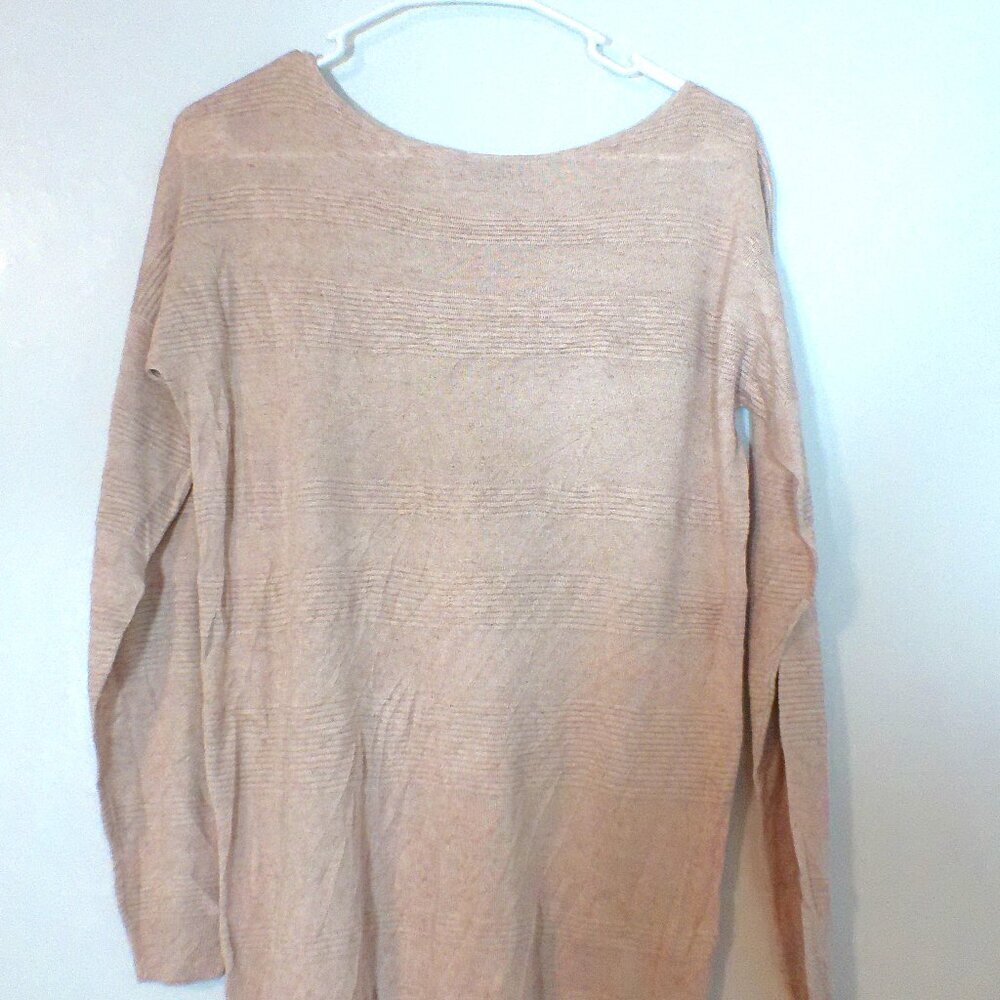 Theory Oatmeal Knit Tunic Sweater Women’s Petite Small P Long Sleeve Minimalist